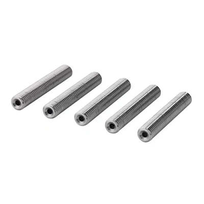 Imagen de 5 boquillas de acero inoxidable, tubo roscado M6 40 mm Heatbreak cuello boquilla PTFE para impresora 3D MK8 extrusora 1,75 (M6 x mm)