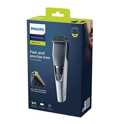 Imagen de Philips BEARDTRIMMER Series 3000 BT3206/13 depiladora para la barba Negro, Plata Depiladoras (0,5 mm, 1 cm, 3,2 Plata, Acero inoxidable)