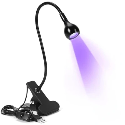 Imagen de Secador de Uñas UV, Lámpara LED Mini UV Cuello Cisne con Clip, para el Curado Resina