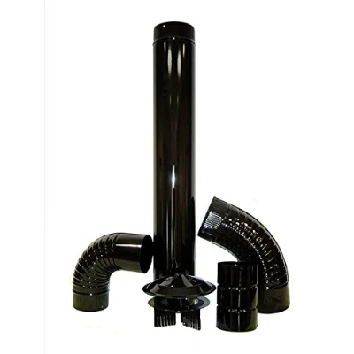 Imagen de Wolfpack 22011112 Codo Estufa Color Negro Vitrificado de 120 mm. 45.