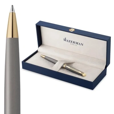 Imagen de Waterman Bolígrafo roller Hémisphère La Edición Discreta Gris piedra punta fina ya tinta negra estuche de regalo