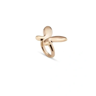 Imagen de Unode50 Anillo bañado en oro de 18K con forma mariposa grande