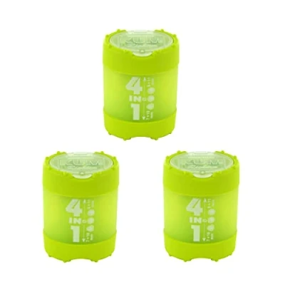 Imagen de KUM AZ1028316 G Sacapuntas con contenedor 4en1 Verde, 3 Piezas, Cierre Click Clack, de plástico