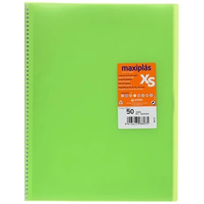 Imagen de Grafoplas 39885020 Carpeta de 50 fundas, A4, tapas PP, color verde