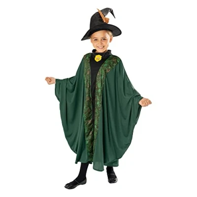 Imagen de Rubies Disfraz Profesora McGonagall para niñas, Túnica con sombrero, Licencia Oficial Harry Potter, Minerva, Wizard Carnaval, Cosplay, Fiestas