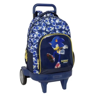 Imagen de SONIC CITY Mochila Grande con Ruedas, Compact Evolución, Extraíble, Ideal para Niños de Diferentes Edades, Cómoda y Versátil, Calidad Resistencia, 33x22x45 cm