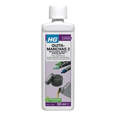 Imagen de HG Limpiador Manchas de nr. 2 para Rotuladores, Betún y Grasa en Ropa Textil, 50 ml