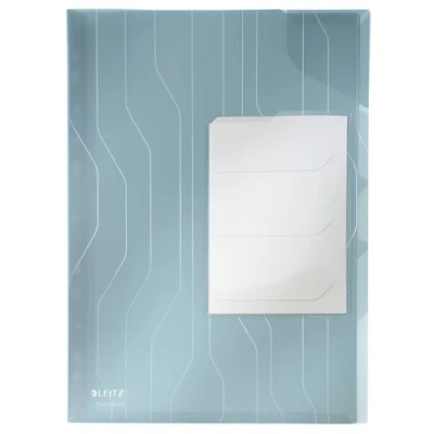 Imagen de Leitz Dossier con Pestañas Combifile A4, Azul Transparente Mate, Abertura Superior Izquierda, Polipropileno de 200 Micras, Pack 3, 47290035
