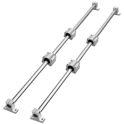 Imagen de VEVOR Juego de Rieles Guía Lineal SFC16, 2 1000 mm, 4 Bloques Deslizantes SC16, Soportes Riel, Lineales y Kit Rodamientos para Máquinas Automatizadas CNC, Bricolaje