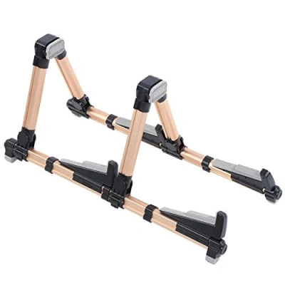 Imagen de Soporte de guitarra plegable con fila suelo vertical doble para accesorios ukelele bajo