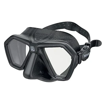 Imagen de SEAC Eagle Mascara para apnea y Pesca submarina, Unisex Adult, Negro LSG, One Size