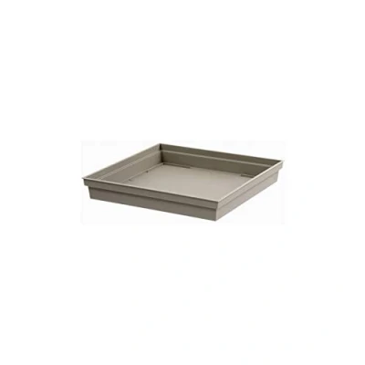 Imagen de EDA Plastiques Platillo Cuadrado Toscane para Maceta 13626 BL SX3, 33 x 5 cm