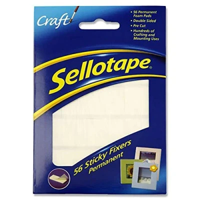 Imagen de Sellotape Sticky Fixers Double Sided Adhesive Foam Pads : 56 Pack