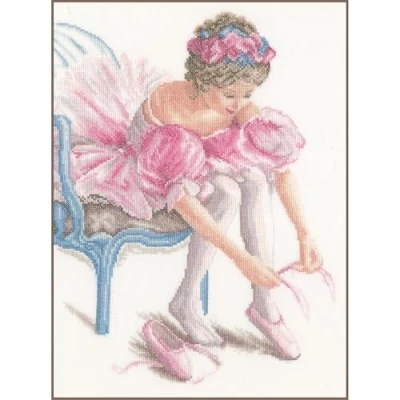 Imagen de Lanarte Kit de Punto Cruz contado: My First Dance, Algodón, Blanc, 27 x 36cm