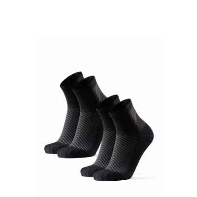 Imagen de DANISH ENDURANCE Calcetines de Running Antideslizantes, Ligeros, Acolchados, Unisex, Pack 2, Negro, 43 47