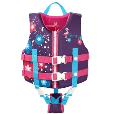 Imagen de Zeraty Chaleco de Natación para Niños Pequeños con Correa Ajustable Edad 1 9 años / 22 50 lbs (Morado, M(Age Recommend 3 6 Years))