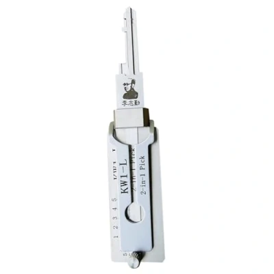 Imagen de herramienta profesional de cerrajería para puerta casa LiShi 2 en 1, selección y decodificador cerraduras, cerraduras lector llaves, selector (KW1 L)
