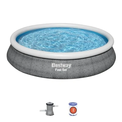 Imagen de Bestway 57313 4 Fast Set Piscina Hinchable Redonda 457 x 84 cm