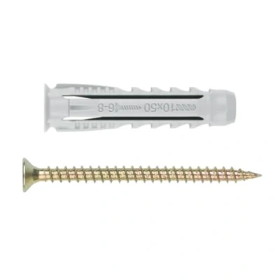 Imagen de Index Fixing Systems BZTPPOTS05 Taco de Cuatro Segmentos con Tirafondo, 5 x 25 mm, 4 30 Set 6 Piezas