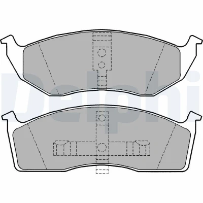 Imagen de DELPHI LP1164 Juego de pastillas freno no preparado para indicador desgaste Chapa antichirridos sin accesorios