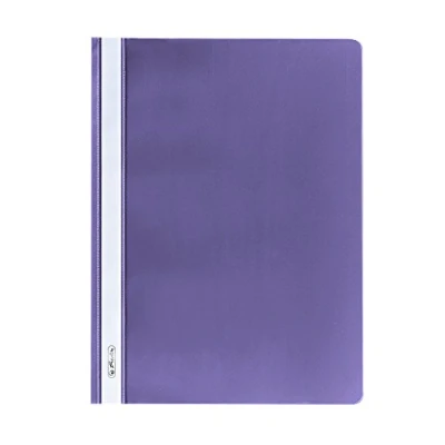 Imagen de Herlitz 10386951 Carpeta rápida tamaño A4 de polipropileno con tapa delantera transparente, 10 unidades, color lila, morado
