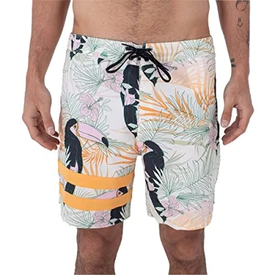 Imagen de Hurley Phantom Eco Block Party 18&#039; Bañador para Hombre, Barely Bone, 28