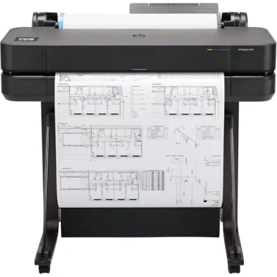 Imagen de HP DesignJet T630 de 61 cm (5HB09D), Impresora Gran Formato, Plotter, Estándar A4 A1, 76 Impresiones A1/h, Wi Fi, Ethernet, USB, 2400x1200 dpi, Metal Reciclado, Garantía 1 Año, Click, Negro