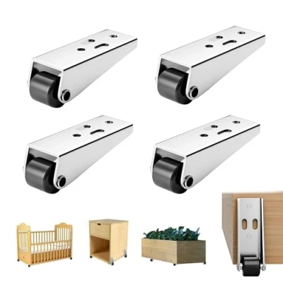 Imagen de Ruedas para Muebles, 4 Piezas Universal Muebles con Tornillos Mini Mover Utensilios de Cocina Cajas Almacenaje