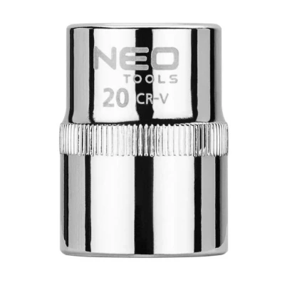 Imagen de NEO TOOLS 08 020 Piezas insertables de llave cubo 1/2Pulgada 3124 20 mm Acero cromo vanadio SuperLock