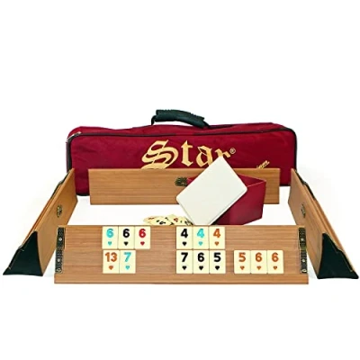 Imagen de Semus Ahsap Okey Juego de piedras melamina con bolígrafo (claro)