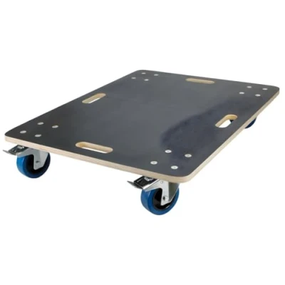Imagen de ECD Germany Plataforma Rodante Rodillo para Transporte de Muebles 60 x 80cm Carga hasta 800kg Tabla con Ruedas Monopatín Freno Placa Tablero Carretilla Carro Mundanzas y Traslados