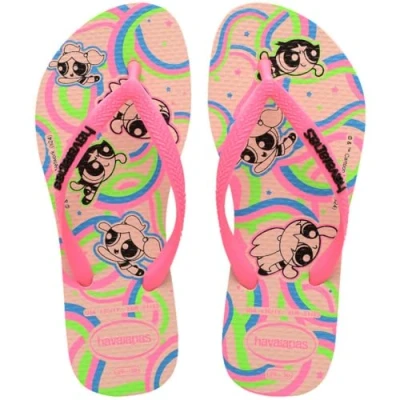 Imagen de Havaianas Powerpuff Girls Sandalias de dedo para niños, Talla: 29 30, Ballet rose Fibra sintética