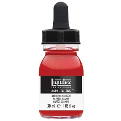 Imagen de Liquitex Tinta Acrílica Ink Profesional Frasco 30 ml, Rojo Naftol Carmesí
