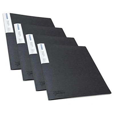 Imagen de Rapesco 1642 Germ Savvy Antibacteriano, Carpeta de Fundas en Formato A4 10 Fundas, Negro, 4 Carpetas