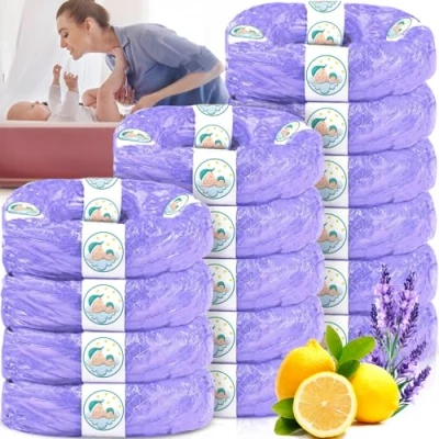 Imagen de ZPQAODI 15 unidades de cartuchos recambio para cubos pañales, excelente sellado, bolsas compatibles con Tommee Tippee Sangenic Tec+Simplee Sangenic+Twist &amp; Click