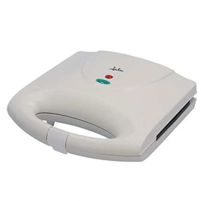 Imagen de Jata JESW1232 Sandwichera con Placas Antiadherentes, 2 sándwiches enteros XXL, Sellado perfecto, Tostado rápido y uniforme, 750 W, Fácil limpieza, Almacenaje vertical, Blanco