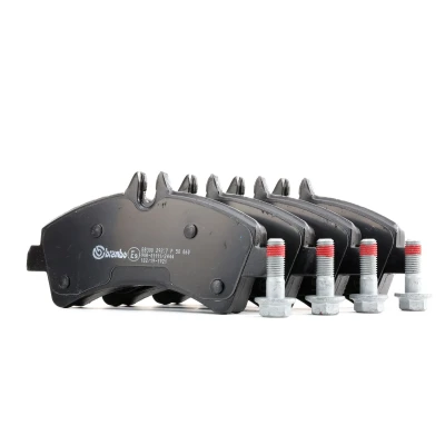 Imagen de BREMBO P 50 060 Juego de pastillas freno preparado para indicador desgaste con tornillos pinza accesorios