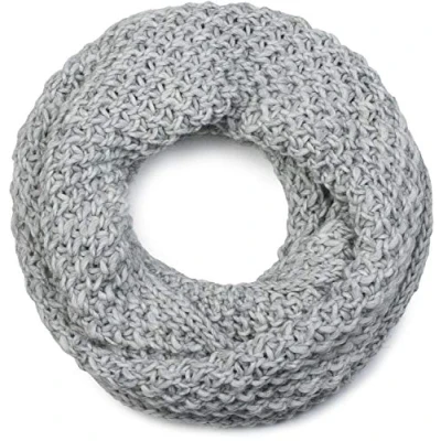 Imagen de styleBREAKER fular de tubo chal punto con motivo grueso monocolor, tubo, invierno, unisex 01018157, color:Gris claro