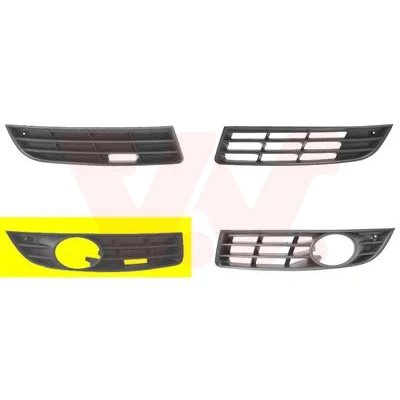 Imagen de VAN WEZEL 5839594 Rejilla Parachoques con orificio(s) para faros antiniebla Delante, derecha VOLKSWAGEN: Passat B6 Berlina, Variant