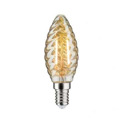 Imagen de Paulmann Bombilla vela LED E14 2,6W 2.500K oro retorcida