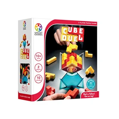Imagen de smart games Cube Duel, 2 Player Puzzle Game, Bonus 80 Challenges for 1 Player, 10+ Years