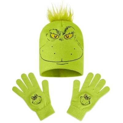 Imagen de The Grinch Set de Invierno para Mujer, Gorro y Guantes Regalo Mujeres