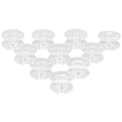 Imagen de Levivo bobina para máquina de coser, transparente, 10 bobinas plástico, hilo inferior máquinas coser usuales, accesorio bobina, transparente