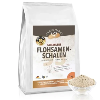 Imagen de Psyllium Husk 1Kg Cáscaras de Triturado en polvo 100% Fibra Natural