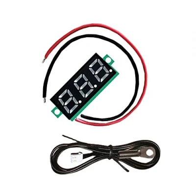 Imagen de Módulo de termómetro digital con pantalla LED 0,27 pulgadas, DC4 28 V 50 210 ℃/ 122 F a 410 NTC Metal Sonda impermeable Sensor temperatura