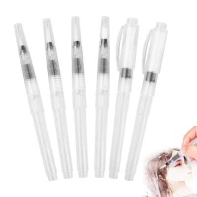 Imagen de Wisebom 6 Piezas Pinceles Acuarela, Set Acuarela Rellenables Pincel con Deposito de Agua para Rotuladores Acuarelables Reutilizable Pintura Artistica