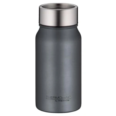 Imagen de THERMOcafé by THERMOS taza térmica TC DRINKING MUG gris mate, 0,35 l, de acero inoxidable, café para llevar, a prueba fugas, 8 horas caliente durante 16 fría, apta lavavajillas,