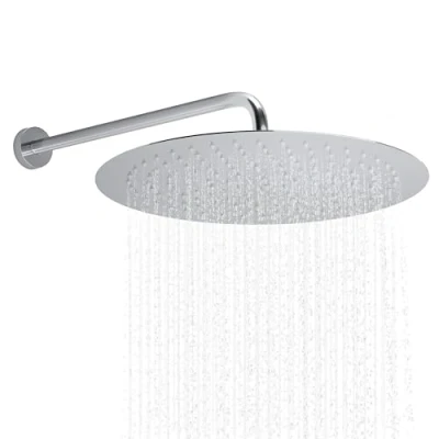 Imagen de JOHO Alcachofa de ducha con Brazo Acero Inoxidable, Rociador para Redondo Cabezal lluvia boquillas, 16 pulgadas/40 cm