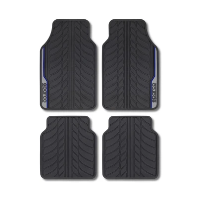Imagen de SPARCO F507 SPCF507BL Juego de alfombrillas suelo PVC delante y detrás negro, Azul norauto, oscaro, mister auto