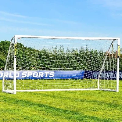 Imagen de FORZA Porterías de Fútbol para Jardín [9 Tamaños] Infantil Ultraduraderas uPVC Resistentes a la Intemperie Montaje Rápido (Porterías Match, 3,7m x 1,8m)
